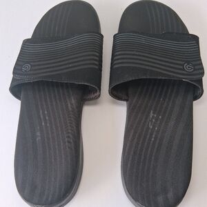 Men's Black Slide Sandals - Casual Comfort